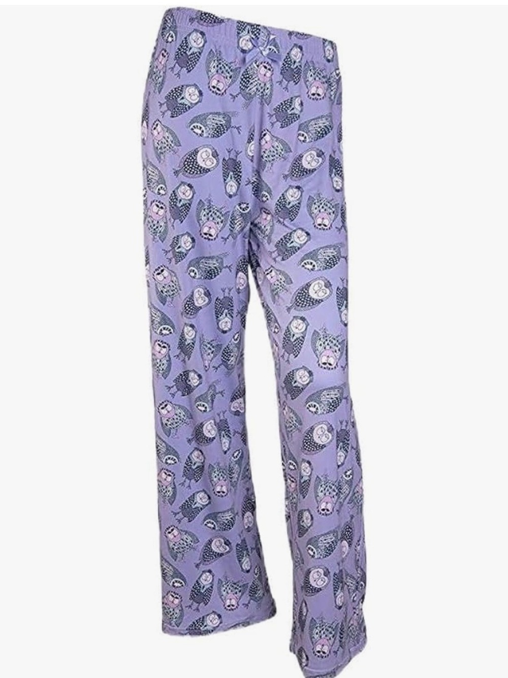 Women’s Lavender Owl-Print Lounge Pajama Pants
